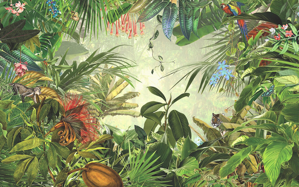 Peinture d'une forêt tropicale Peinture d'une forêt tropicale