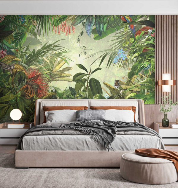 Peinture d'une forêt tropicale Peinture d'une forêt tropicale