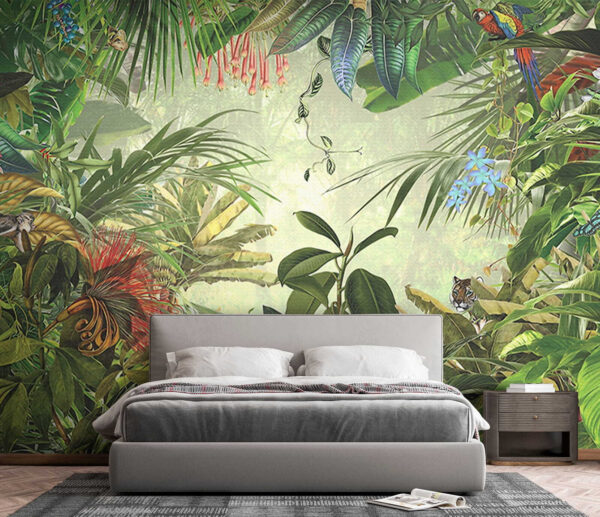 Peinture d'une forêt tropicale Peinture d'une forêt tropicale