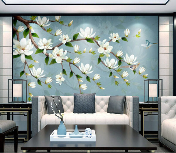 Fleurs blanches sur une branche Fleurs blanches sur une branche