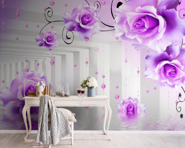 Roses violettes au plafond Roses violettes au plafond