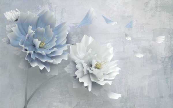 Fleurs blanches et bleues Fleurs blanches et bleues