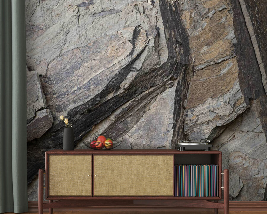 Motifs naturels dans les formations rocheuses en couches