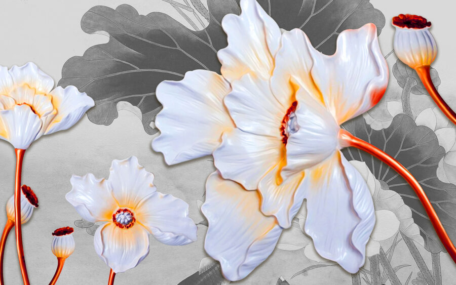 Pétales en fleurs aux couleurs douces