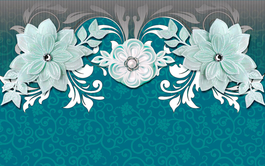 Motif floral bleu et blanc u35763p 1024x640 - Motif floral bleu et blanc - tegory