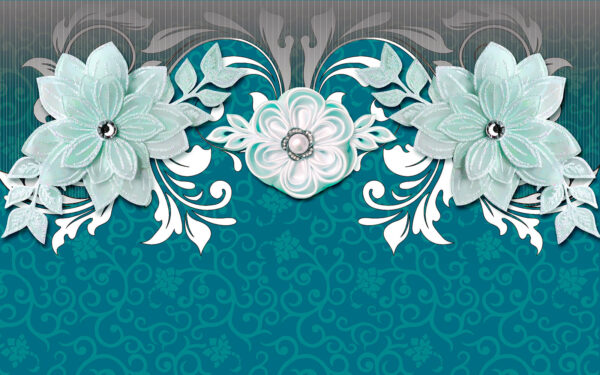 Motif floral bleu et blanc u35763p 600x375 - Motif floral bleu et blanc - tegory