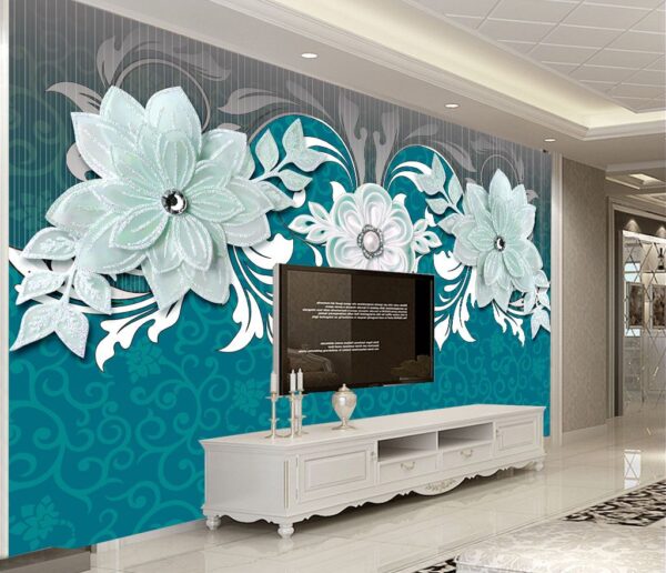 Motif floral bleu et blanc u35763pig1m 600x516 - Motif floral bleu et blanc - tegory