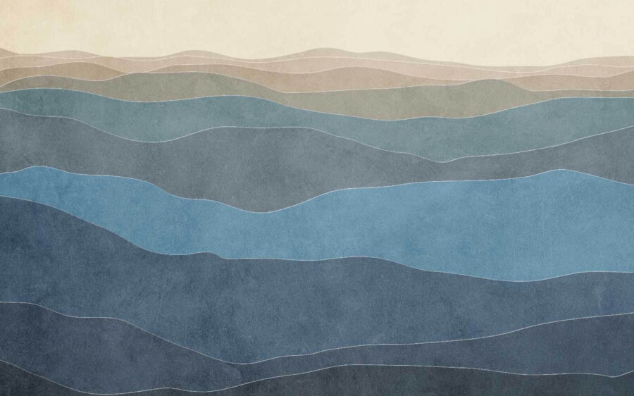 Paysage de collines avec des lignes