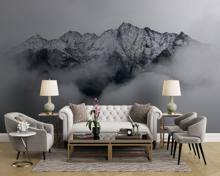 Papier peint Montagne enneigée