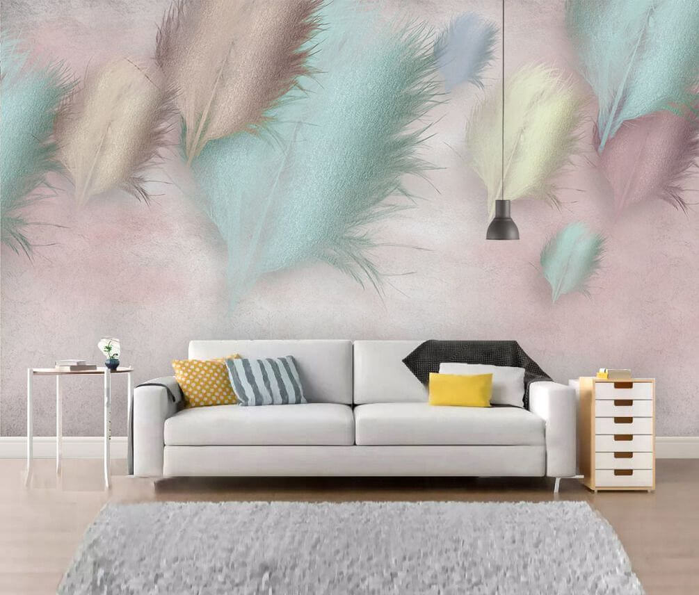 Groupe de plumes sur fond rose u41743pig1m - Groupe de plumes sur fond rose - tegory