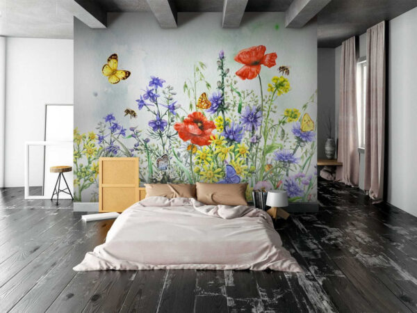 Peinture de fleurs et de papillons Peinture de fleurs et de papillons