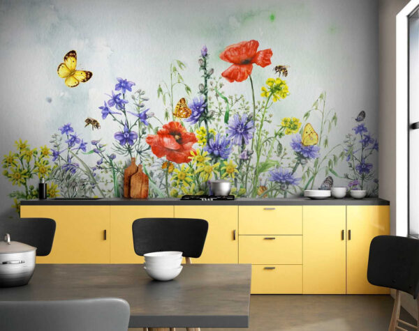 Peinture de fleurs et de papillons Peinture de fleurs et de papillons