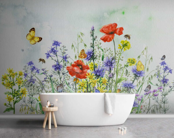 Peinture de fleurs et de papillons Peinture de fleurs et de papillons