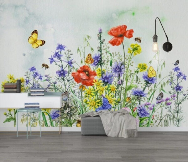 Peinture de fleurs et de papillons Peinture de fleurs et de papillons