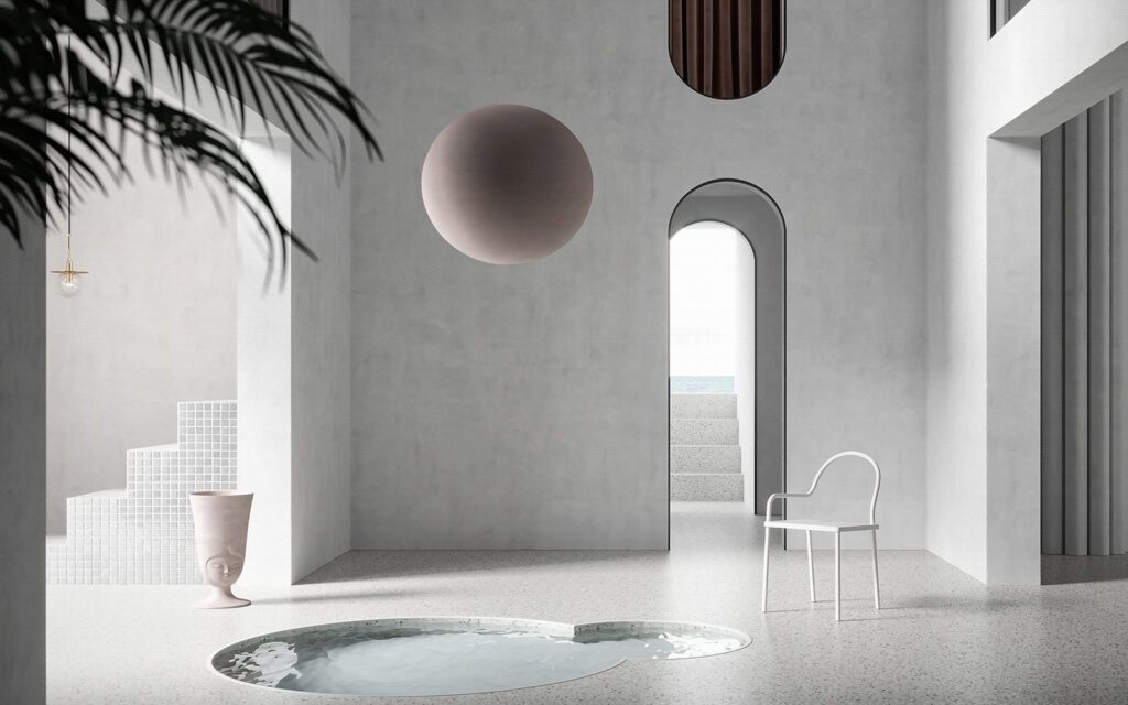 Chambre avec piscine et chaise Chambre avec piscine et chaise