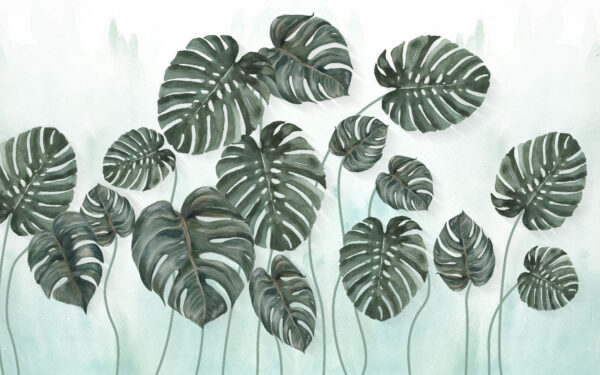 Groupe de feuilles sur fond blanc Groupe de feuilles sur fond blanc