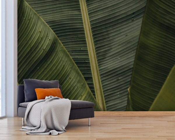 Feuilles vertes luxuriantes avec motifs texturés Feuilles vertes luxuriantes avec motifs texturés
