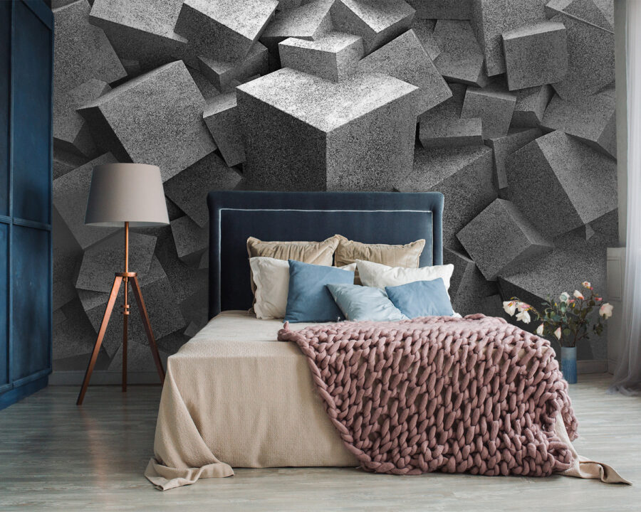 Tas de cubes gris