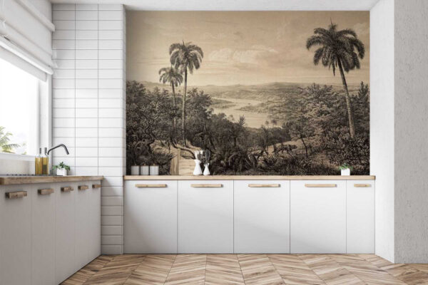 Paysage avec des arbres et une rivière Paysage avec des arbres et une rivière