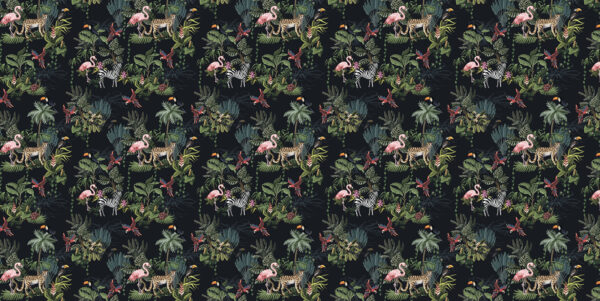 Motif de flamants roses et de zèbres Motif de flamants roses et de zèbres