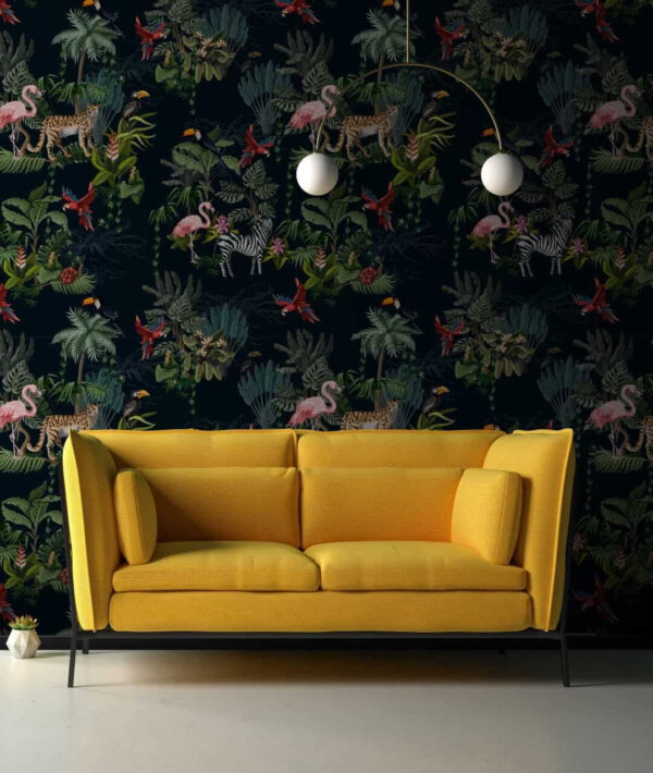 Motif de flamants roses et de zèbres Motif de flamants roses et de zèbres