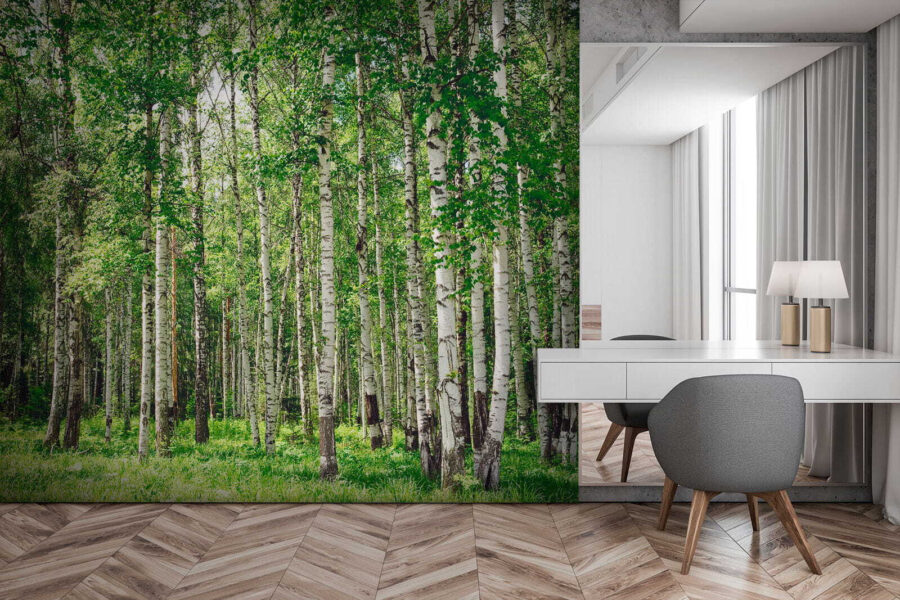 Groupe d'arbres dans une forêt