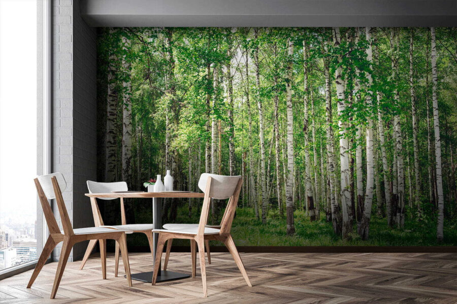 Groupe d'arbres dans une forêt