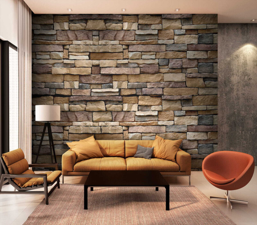 Mur de pierres texturées en plusieurs couches. Mur de pierres texturées en plusieurs couches.