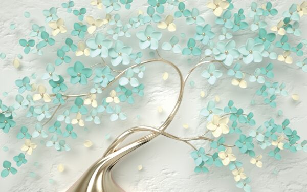 Arbre avec fleurs et feuilles Arbre avec fleurs et feuilles