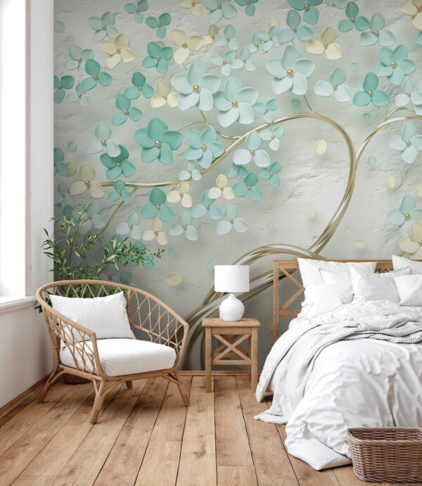 Arbre avec fleurs et feuilles Arbre avec fleurs et feuilles