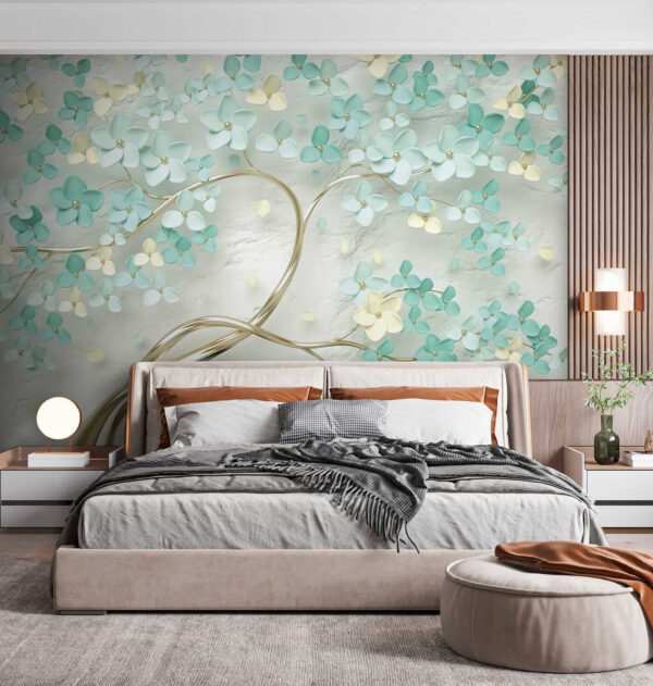 Arbre avec fleurs et feuilles Arbre avec fleurs et feuilles