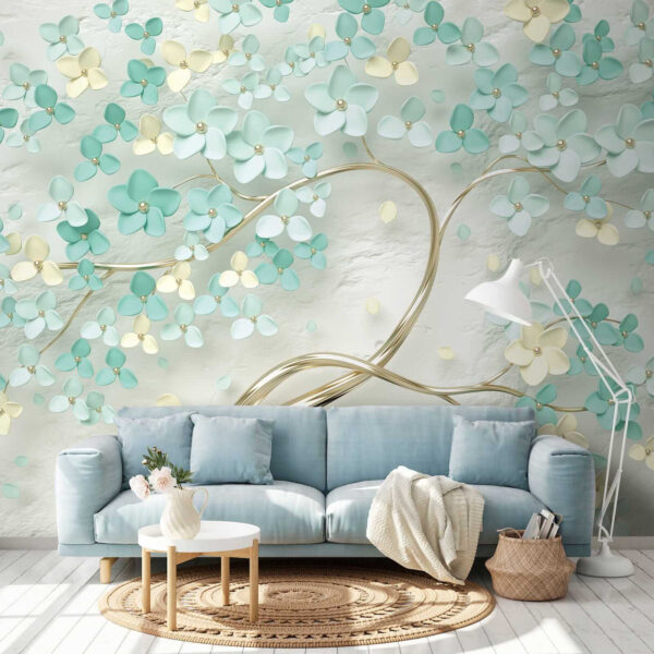 Arbre avec fleurs et feuilles Arbre avec fleurs et feuilles
