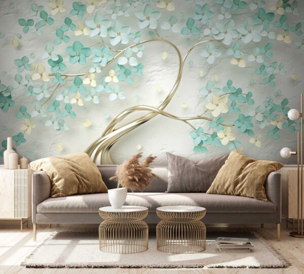 Arbre avec fleurs et feuilles Arbre avec fleurs et feuilles