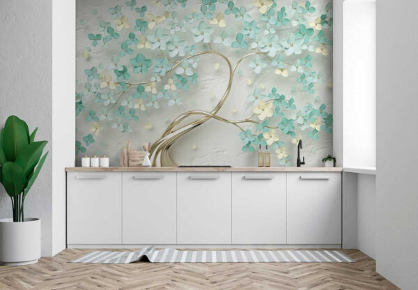 Arbre avec fleurs et feuilles Arbre avec fleurs et feuilles