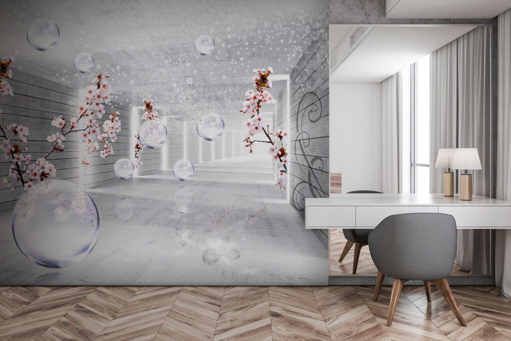 u52629piw1 1024x683 - Chambre blanche avec fleurs et bulles - tegory