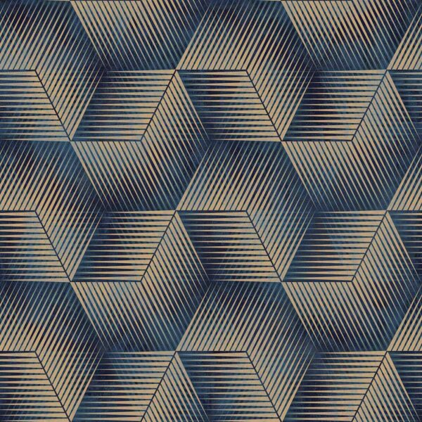 Motif de cubes bleus et havanes Motif de cubes bleus et havanes