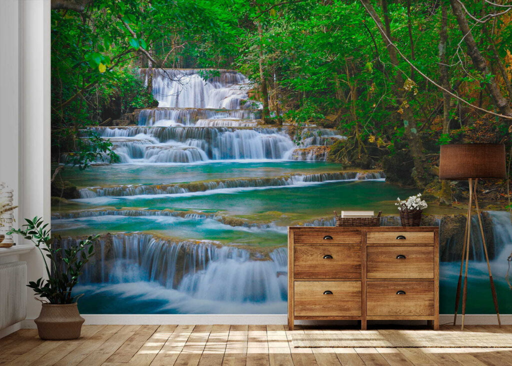Waterfall in a forest Waterfall in a forest