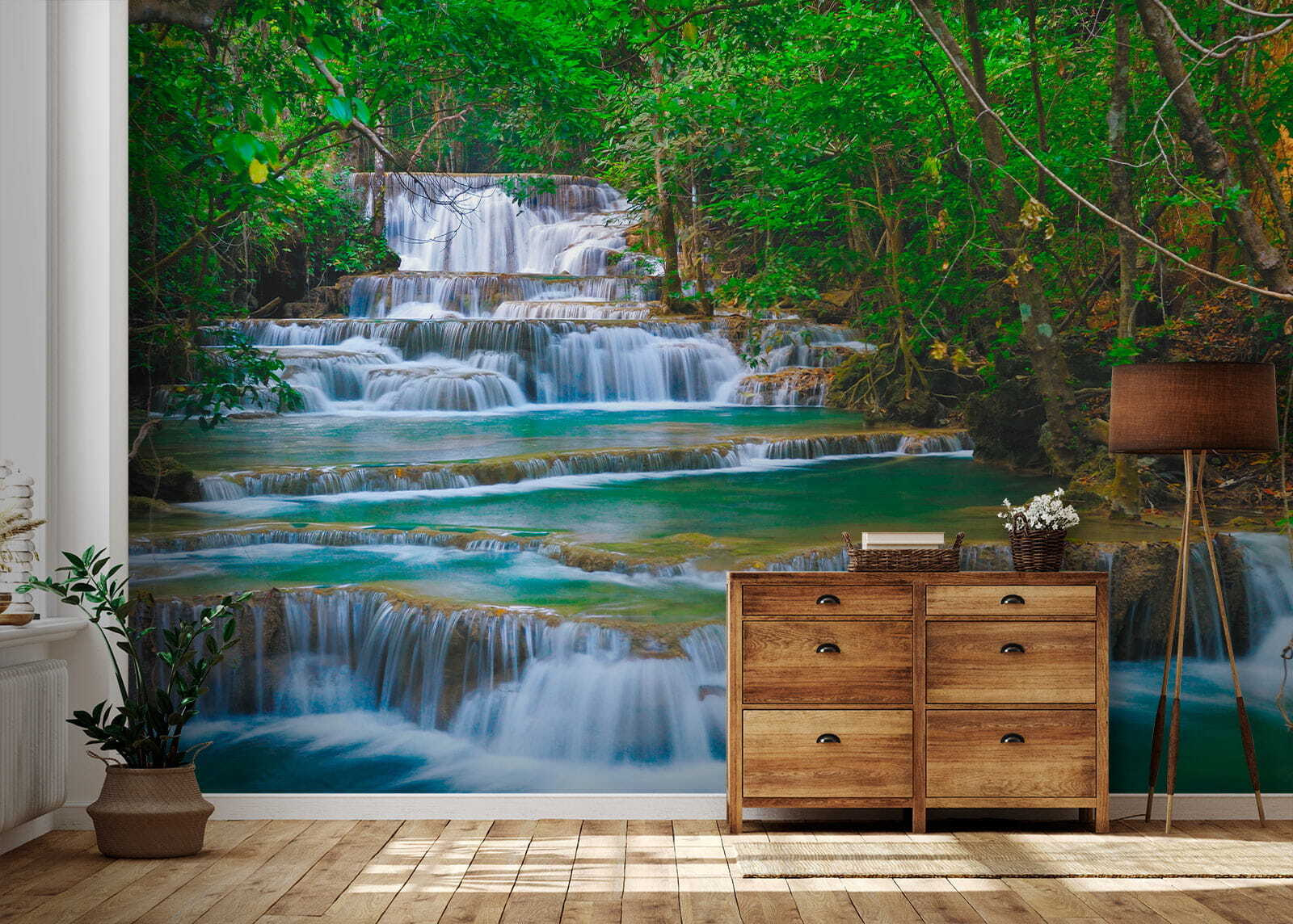 Waterfall in a forest Waterfall in a forest