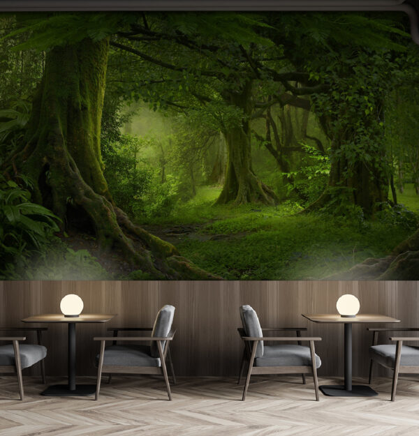 Forest with trees and plants Forest with trees and plants