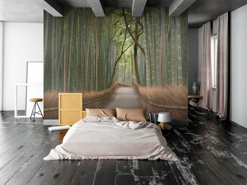 Path through a bamboo forest Path through a bamboo forest