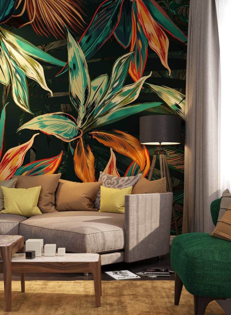 Feuilles colorées sur fond noir u60215pig1m 751x1024 - Feuilles colorées sur fond noir - tegory