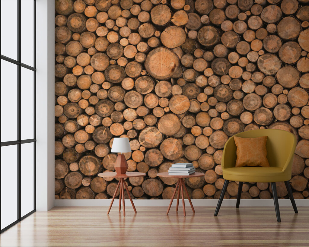 Group of round logs Group of round logs