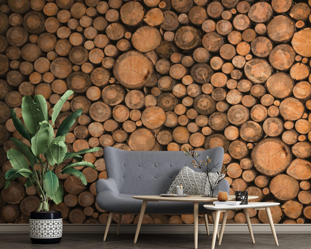 Group of round logs Group of round logs