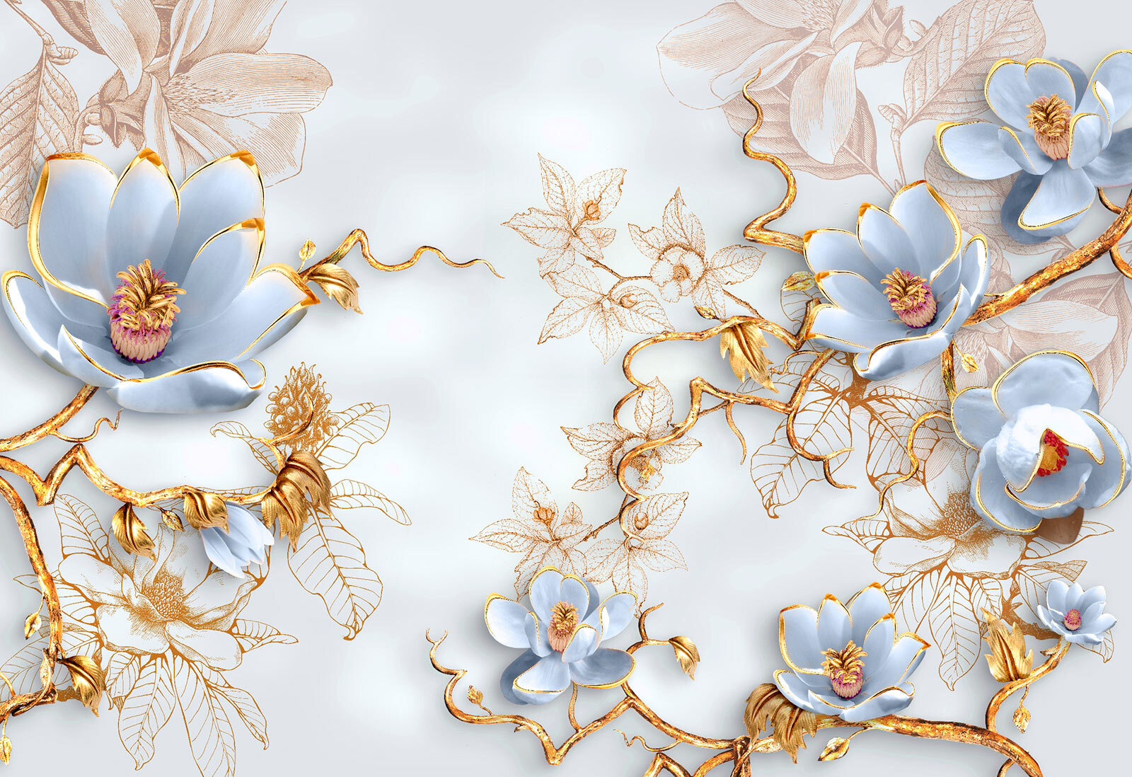 Des fleurs délicates sur une toile de fond douce u60416v2p - Des fleurs délicates sur une toile de fond douce - tegory