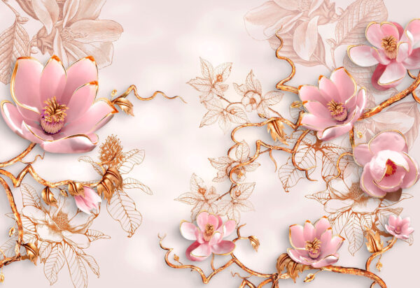 Fleurs roses sur fond blanc Fleurs roses sur fond blanc