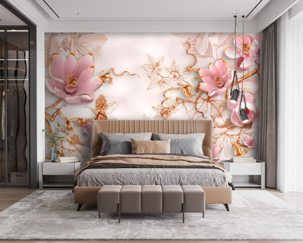 Fleurs roses sur fond blanc Fleurs roses sur fond blanc