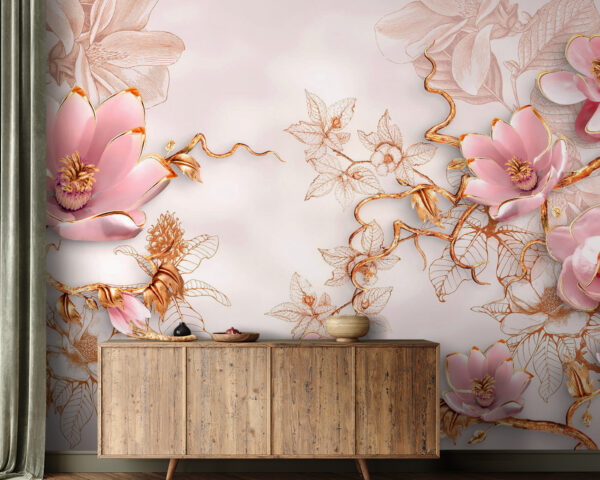 Fleurs roses sur fond blanc Fleurs roses sur fond blanc