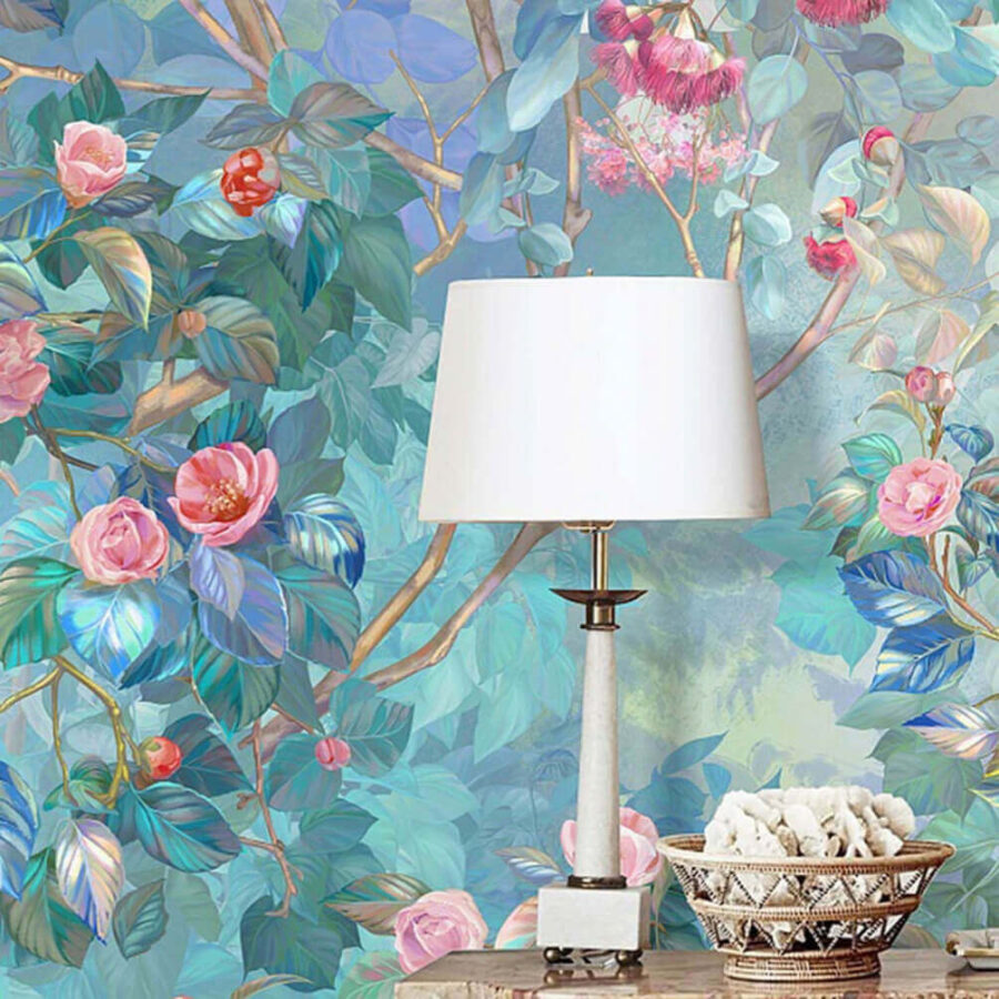 Peinture d'un arbre avec des fleurs Peinture d'un arbre avec des fleurs