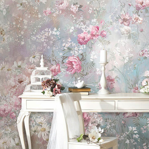Peinture de fleurs sur un mur Peinture de fleurs sur un mur