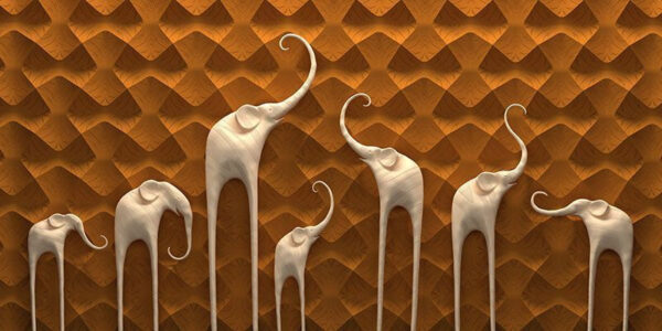 Groupe d'éléphants sur un mur u66588p 600x300 - Groupe d'éléphants sur un mur - tegory